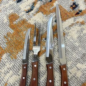 Vintage Emperor Steel Knife Set Lot 4 Japan Cutlery Household Stainless Knives